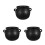 3Stk Schwarzer Keramik Candy Bowl Halloween Snackschale 7