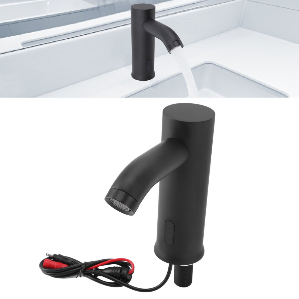 Battery Operated Motion Sensor Faucet Touchless Sink Tap Black Finish 4961385446981
