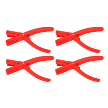 Set di 4 pinzette per pulire i gamberi e astici – Spelatore di crostacei, sgusciatore di gamberetti, utensile per frutti di mare, rosso