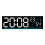 Clear Easy Read LED Digital Alarm Clock Time-black shell white 1
