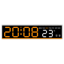 Modern ABS LED Clock Home Decoration Energy-white shell oran
