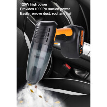 4-In-1 Draagbare Auto Stofzuiger Draadloze Banden Inflator Manometer Auto VacuüM Oplaadbare Luchtcompressor Pomp