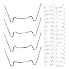 600Pcs Silver Iron W Wire Fixing Clips for Greenhouse Glass and Turf