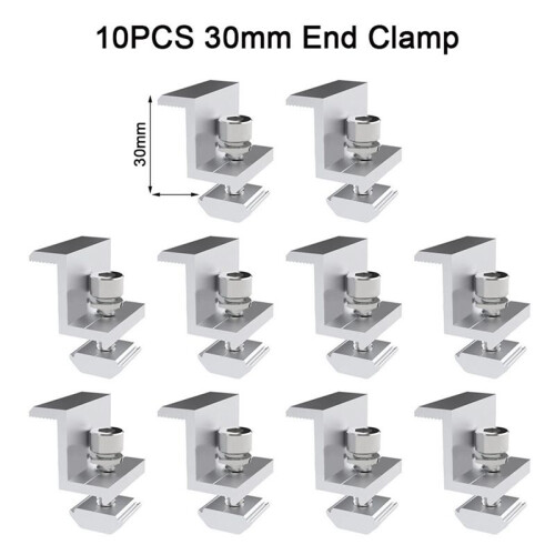 Solar Panel Adjustable Bracket Clamp PV Bracket Mounting Clip Solar End Clamp 30mm for Fixing Solar Panel 1