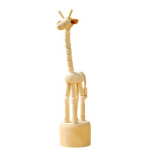 Wooden Movable Puppet Figurines Cartoon Animal Statues-6