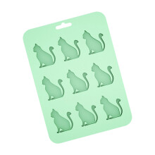9 Slot Ice Ball Molds Cats Shape Practical Tray Drink-Green