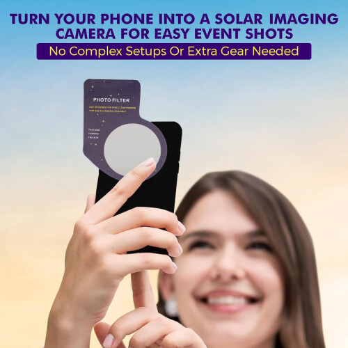Protecteur d’objectif d’imagerie solaire pour téléphone Eclipse 2 pièces 2