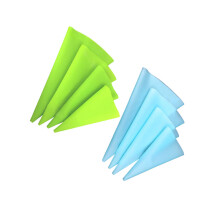 8Pcs Durable Silicone Icing Bags Green for Pastry and Cake Decoration