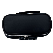 Black Canvas Locking Stationery Case