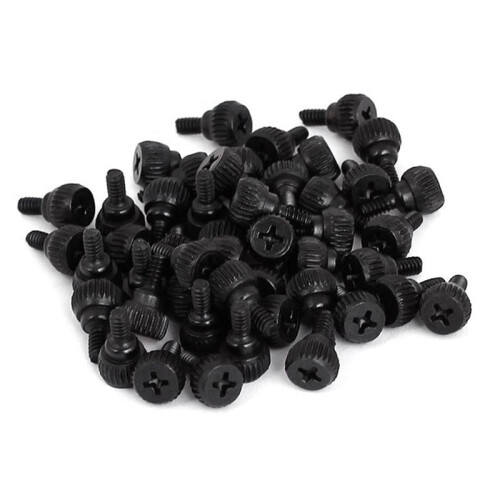 PC Computer Case Thumbscrews M3.5 Thumb Screws Black 200 Pcs 2