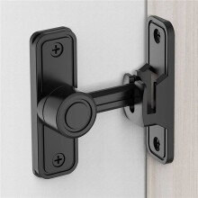 4X Heavy Duty Gate Latches 90 Degree Right Angle Barn Door Lock Anti-Theft Sliding Door Lock for Garden Black