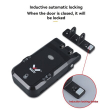 WAFU Wireless Remote Inivisble Door Lock Fechadura Inteligente Keyless Entry Home Door Lock for Office Black