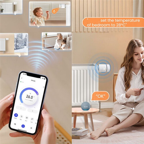 Tuya  Temperature Control Valve , Home Temperature Control Valve, Intelligent APP Control Voice Control