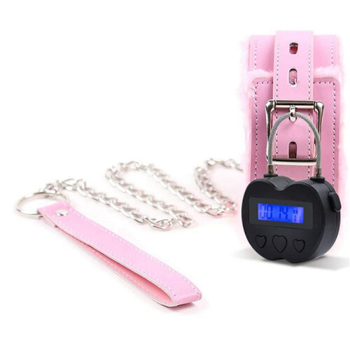 4X   Lock LCD Display  Lock USB Rechargeable Temporary Timer Padlock Travel Electronic Timer Black 2