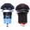 2 Pcs -Off Latching Waterproof 12mm Push Button  SPST 2A IP67, Red & Black 2