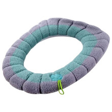 Asiento de Inodoro Universal, Portátil, Suave, Lavable, Grueso, de Felpa, para Invierno, con Accesorios C