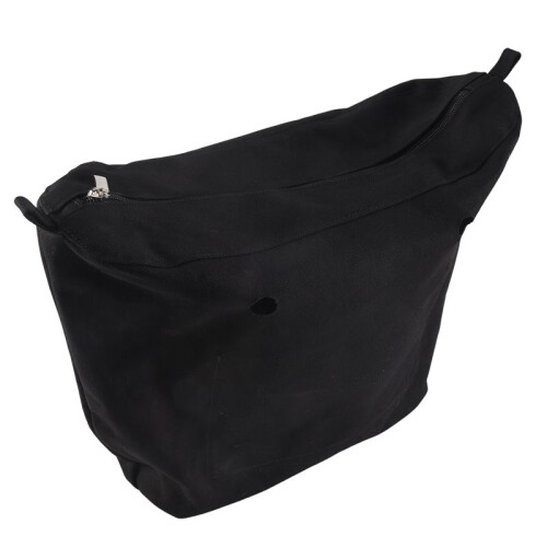 Waterproof Solid Canvas Insert Inner Lining Insert Zipper Pocket for Obag O Bag Handbag Bag Black 2