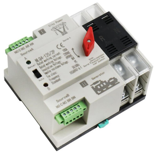 Automatic Transfer  2P 100A Din Rail Mount Dual Power  for Generators Electrical Selection  NLQ4-2P 2