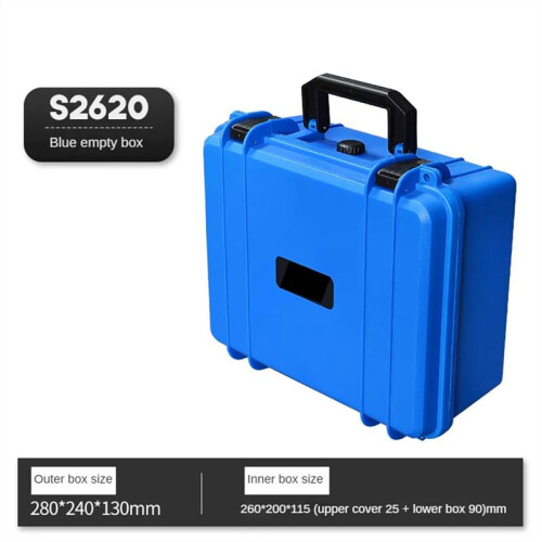 Portable Suitcase Thicken Plastic Hard Case Equipment Hardware Toolbox Large-Capacity Instrument Box with Sponge 1