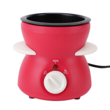 Elektrischer Rosenrot Gusseisen-Schokoladenfondue-Set 220V 25W