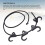 Sangle en caoutchouc pour wagon, 4 crochets pliants, corde élastique 5