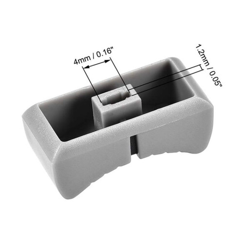 200Pcs 24mmx11mmx10mm Console Mixer Slider Fader Knobs Replacement for Potentiometer Gray Knob Black Mark 2