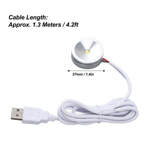 Lampada Spotlight USB per display 37mm 4.2ft 5V Naturale 1
