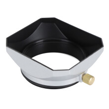 Ombra per obiettivo in alluminio da 52 mm, parasole per fotocamere grandangolari, argento
