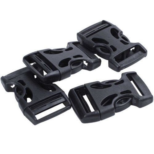 12Pcs Plastic Side Quick Release Buckles Clip for 25mm Webbing Band Black 2