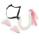 4Ensembles Kit Oreilles Clipées Et Queue Chat Rose Costume 1