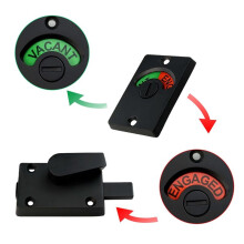 Zinc Alloy Bathroom Privacy Lock with Indicator, Vacant/Occupied Sign for WC Restroom Toilet Partition