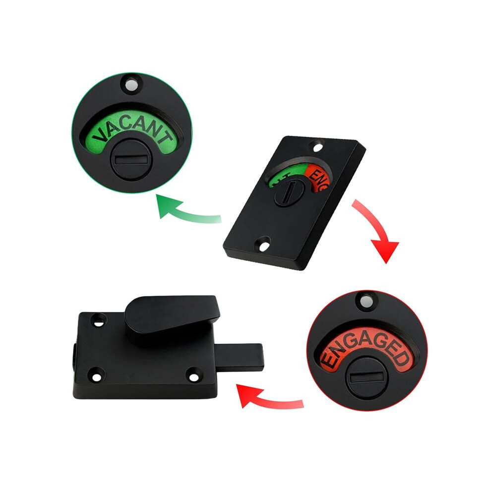 Zinc Alloy Bathroom Privacy Lock With Indicator, Vacant/Occupied Sign For Wc Restroom Toilet Partition 6033720952971