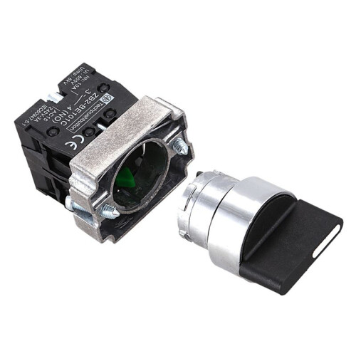 20pcs 22mm Latching 2 NO 3-Position Rotary Selector Select  ZB2-BE101C Black