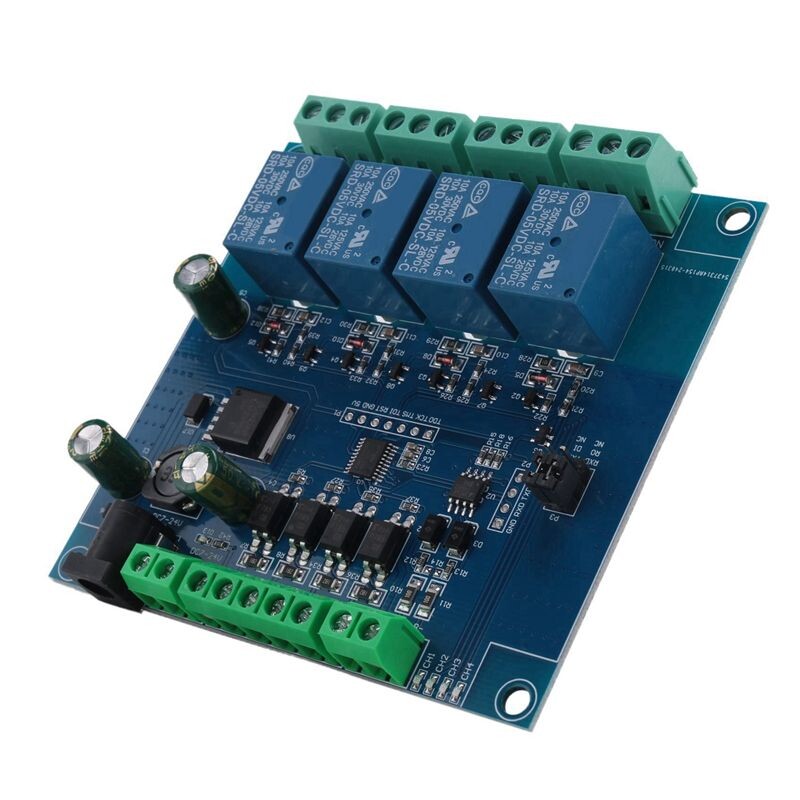 Relay Module Component 5X Modbus Rtu 4 Ch Relay Module Input 485 Ttl Uart Communication 4 ...