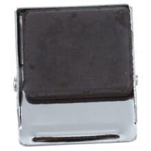 2X Silver Tone Spring Loaded Memo Ticket Magnetic Fridge Wall Clip