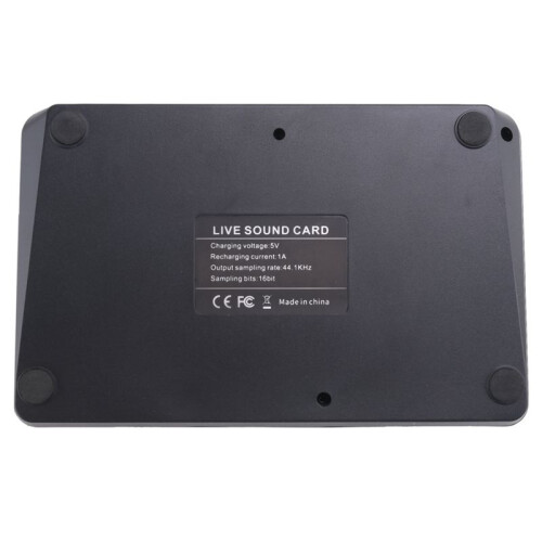 F998 Placa de Som Microfone Som Interface de ÁUdio Mixer Placa de Som Mixing Console Amplificador para Phone PC