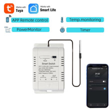 Tuya WiFi Temperature 20A Wireless Thermostat with 1M Sensor Intelligent Thermostat Supports Voice Control