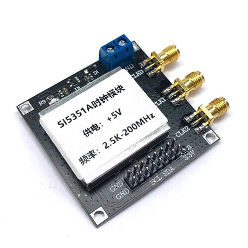 SI5351 Module High Precision RF Clock Generator 2.5K-200MHZ Clock Signal Generator Module with Shielding Cover 2
