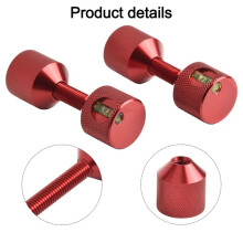 4pcs 1-1/8In and 1-5/8In Aluminum Flange Two-Hole Pin Gradient Positioning Pin for Test Measurement Tool Accessory Red