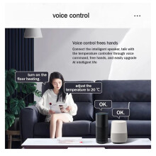 Tuya WiFi Thermostat Electric Floor Heating TRV Water Gases Boiler Temperature Voice Remote Controller for Alexa A