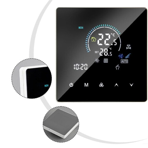 WiFi  Thermostat Remote Control Programmable Heating Cooling Temperature Controller for Home Office Floor Heating