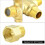 Thermostatic Mixing Valve, Solid Brass Pipe Water Valve with Temperature Control - 1/2 NPT - Includes 3 Adapters, 4