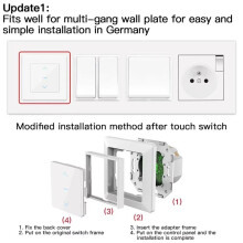 WiFi Curtain Touch for Motorized Curtains and Roller Blinds Work for Tuya Life App Alexa