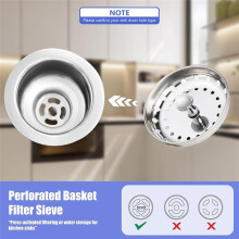 Kitchen Sink Drain Strainer Stopper Set,Universal Anti-Clogging Stainless Steel Garbage Disposal Plug for 3.5" Drains