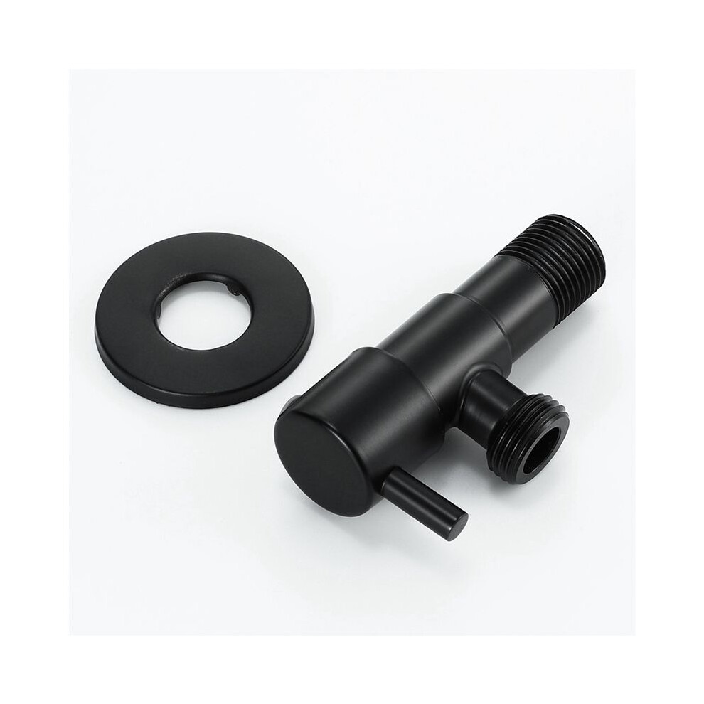 3X Black Angle Valve 304 Stainless Steel Water Stop Valve Leak-Proof Water Cold And Hot General Bathroom Accessories 6032267916736