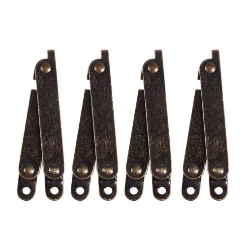 Furniture Box Rotatable Folding Lid Support Hinge Bronze Tone 40Pcs 1