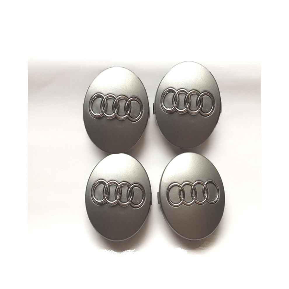 (Grey) Set Of New 4Pcs Wheel Center Caps Hub Caps For Audi 60Mm Part 4B0601170 Grey 696558946138