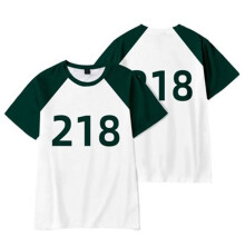(218,4XL)Squid Game Shirt Tshirts Number Netflix Kdrama Korean Seong Gihun 456 218 001
