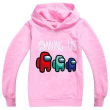 (Pink,170cm/13-14 years)Moletom com capuz Game Among Us infantil meninos meninas impostor camisolas