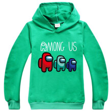 (Green,130cm/6-7 years)Game Among Us Kids Hoodies Boys Girls Impostor Hooded Sweatshirt Tops Jumpers